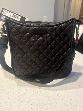 MZ Wallace Quilted Crossbody Bag — Black